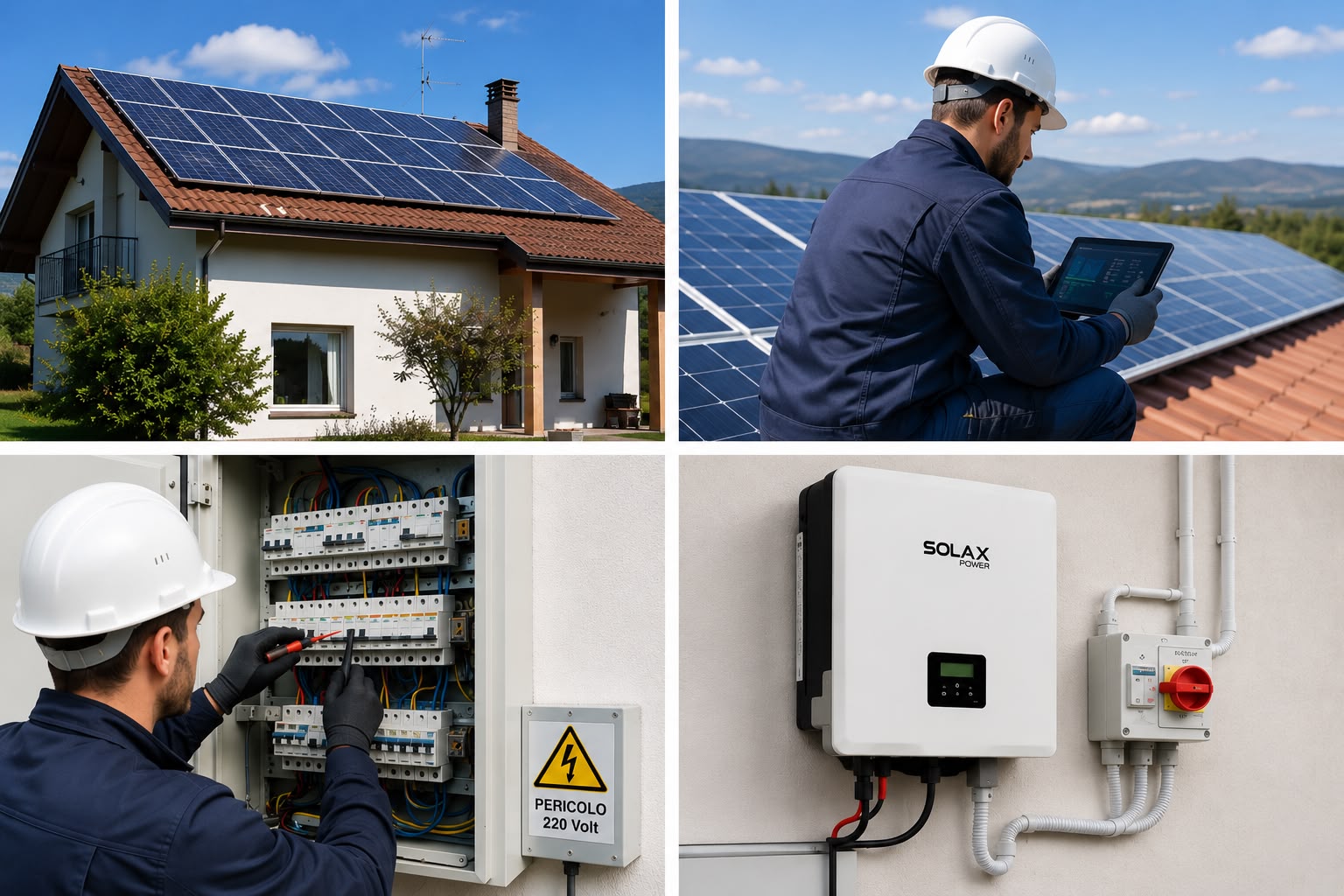 Tecnici New Energy Srl al lavoro su un impianto